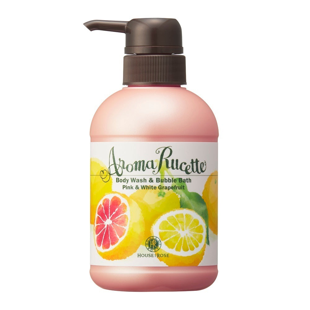 HOUSE OF ROSE Aromaluset Body Wash & Bubble Bath PG&WG, 350ml (Pink & White Grapefruit)