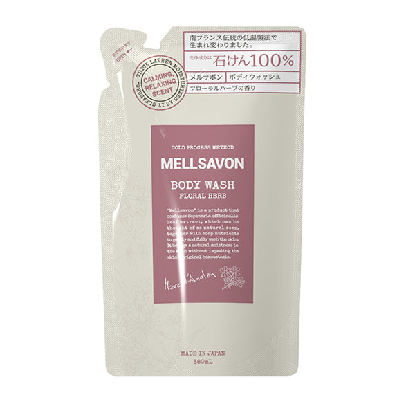 Mellsavon Body Wash Floral Herb Refill (Floral Herb), 380ml