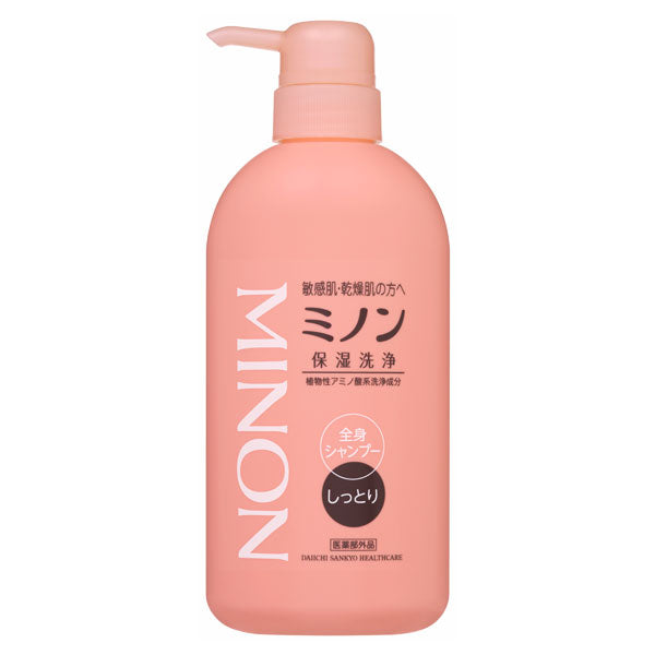 MINON All-Body Shampoo Moist, 450ml (Lightly Scented)