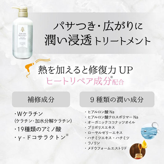 Amino Master Moist Rich Hair Treatment, 500g (Peony & Rose)