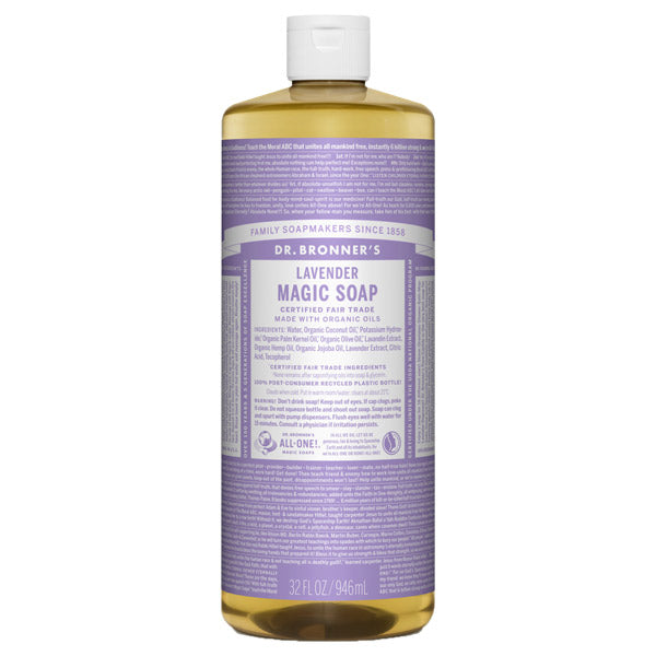 Dr. Bronner's Magic Soap Lavender, 946ml (Relaxing Lavender)