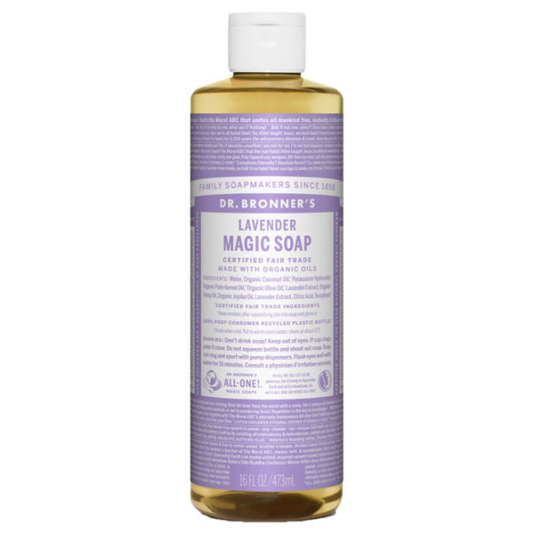 Dr. Bronner's Magic Soap Lavender, 473ml (Relaxing Lavender)