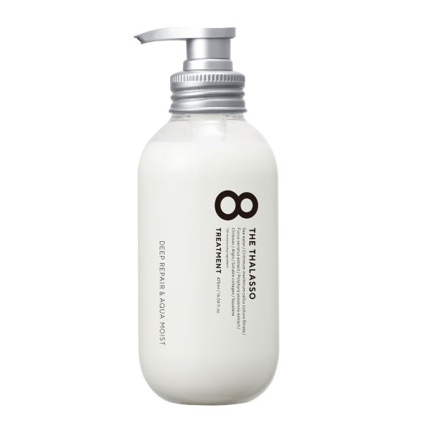 8 The Thalasso Deep Repair & Aqua Moist Hair Treatment Conditioner, 475ml (Aqua White Floral Scent)