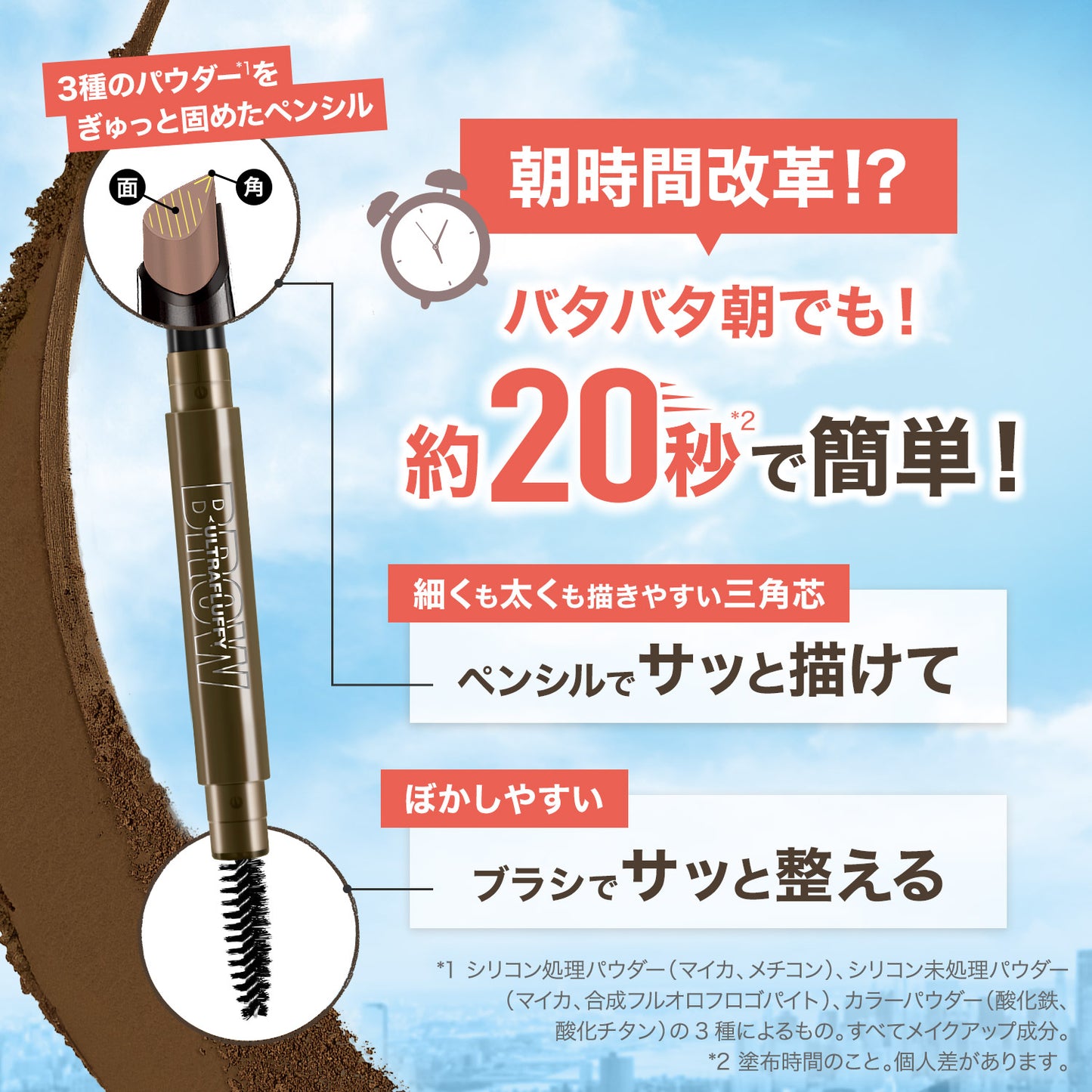 Fashion Brow Powder-in-Pencil N, BR-3 Light Brown, 0.2g