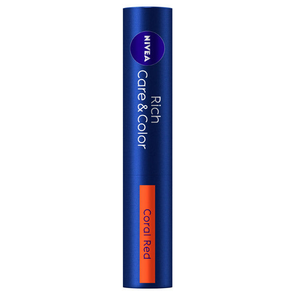 NIVEA Rich care & color lip, SPF20 PA++, Coral red, 2g, Fragrance-free