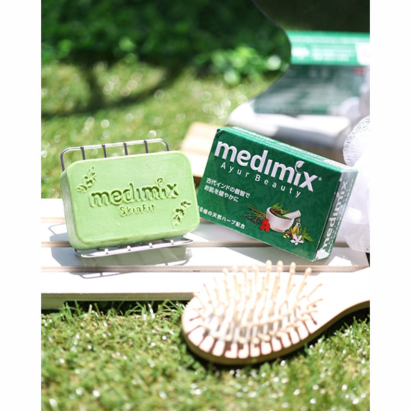 Medimix Aroma Soap Green, 10-Piece Set (Refreshing Herbal Scent)