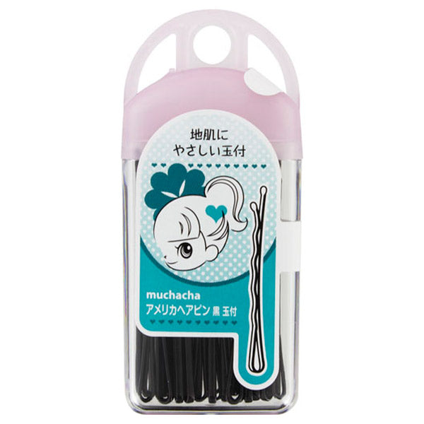 muchacha American Hair Pin with Bead (Black)