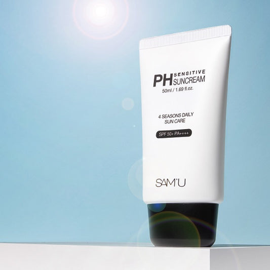 PH Sensitive Sun Cream, SPF50+ PA++++, Bottle, Box, 50ml