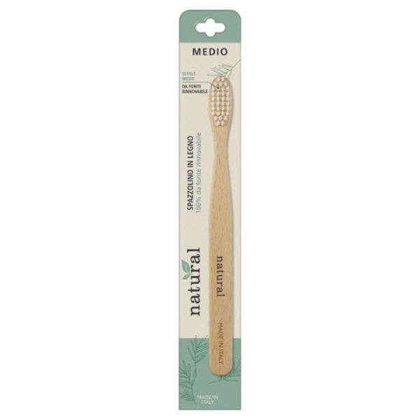 PIAVE Natural Eco Castor Bean Toothbrush (Medium)