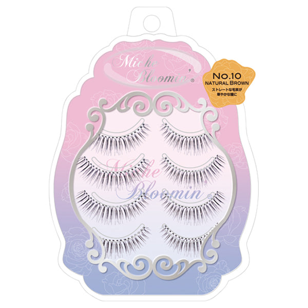 Miche Bloomin Eyelashes Regular Line (No. 10 Natural Brown), 4 Pairs