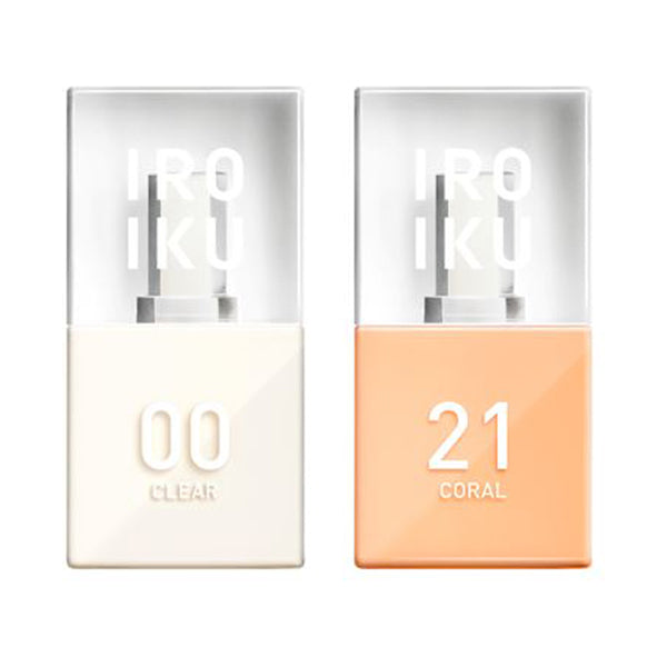 IROIKU Skin Tune-up Serum (Clear & Coral), 18ml x 2