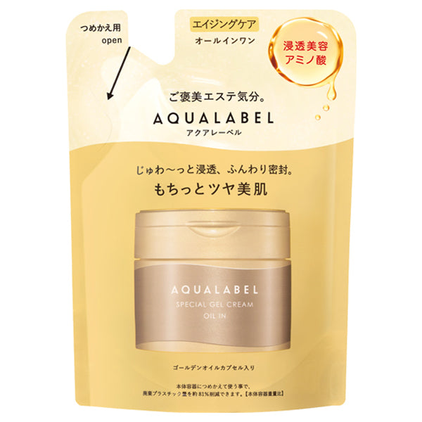 AQUALABEL Special Gel Cream EX Oil-In Refill, 81g (Herbal Rose)