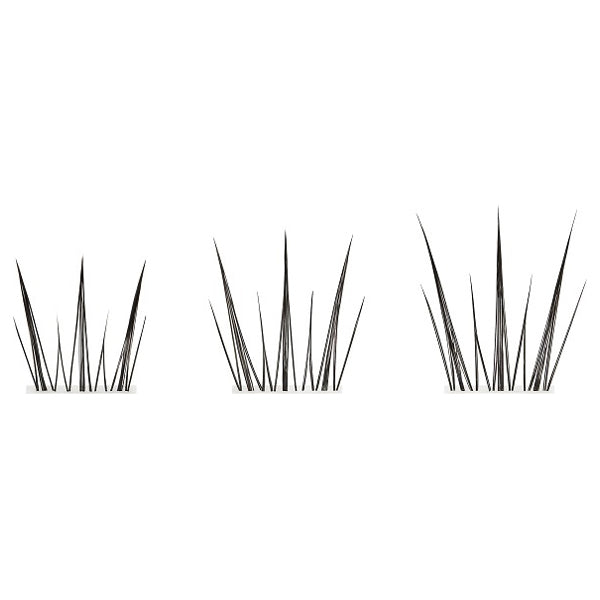KOJI Eyelash Crush, No.1 Volume Type, 3 types, 8 pieces each
