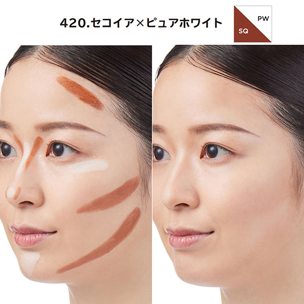 Chacott COSMETICS Double Multi Crayon, 420 Sequoia x Pure White, 1.6g