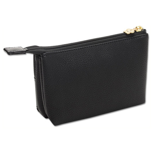 Mary Quant Shrink Daisy Patch 3-Pocket Pouch (Black)