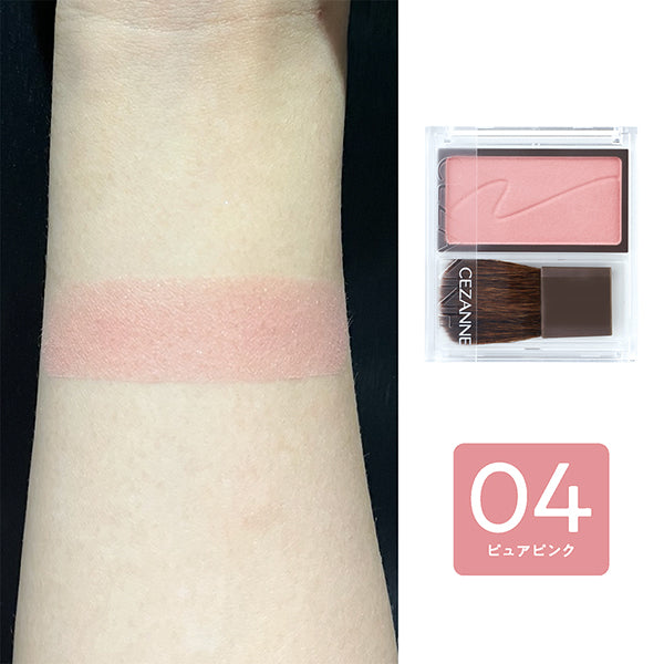 CEZANNE Cheek Blush, 04 Pure Pink, 2.2g