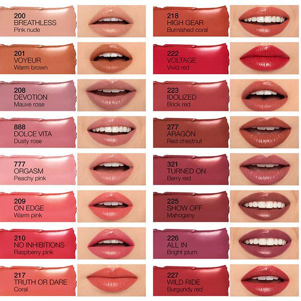 NARS Afterglow Sensual Shine Lipstick, 201 VOYEUR, 1.5g