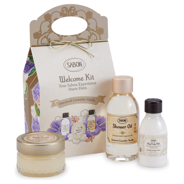SABON Welcome Kit Patchouli Lavender Vanilla, 100ml, 60g, 50ml