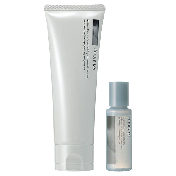 ORBIS Mr. Foaming Wash 120g+ORBIS Mr. Essence Lotion Mini Size Set, Set, 120g, Fragrance-free