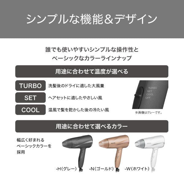 TESCOM Protect Ion Hair Dryer TD360A-W (White)