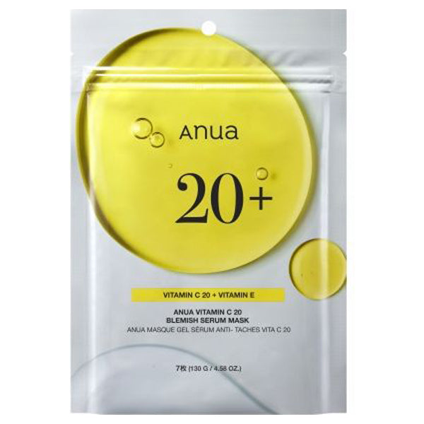 VITAMIN C 20 BLEMISH SERUM MASK, 7 sheets, Moisturizing