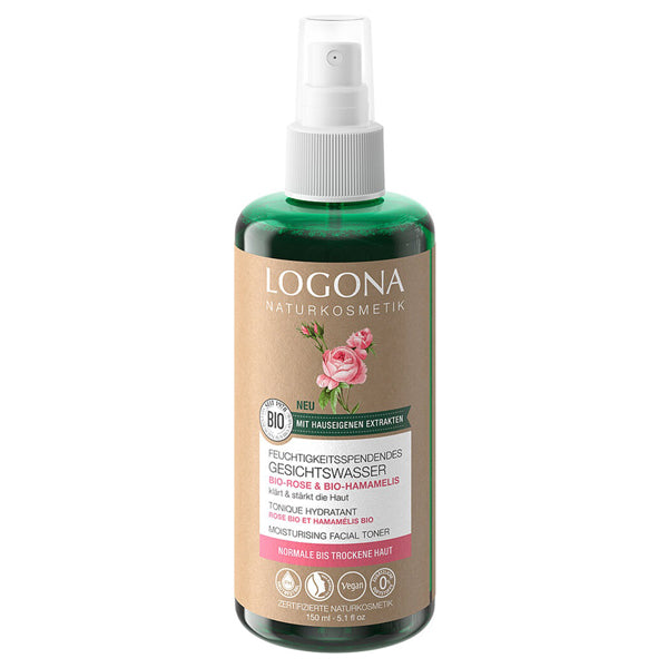 Logona Moisturizing Facial Toner, 150ml (Rose & Hamamelis)