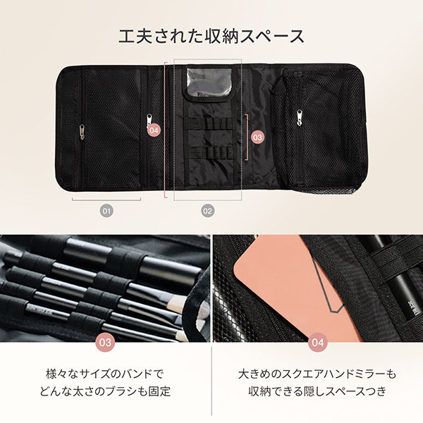 3CE 3CE Wash Bag, Black, 1pc