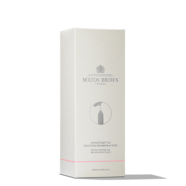 MOLTON BROWN Delicious Rhubarb & Rose Bath & Shower Gel Infinite Bottle, 400ml