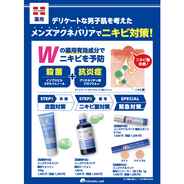 Mens Acne Barrier Medicated Lotion, 120ml