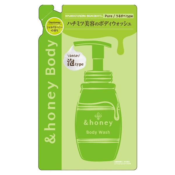 &honey Pure Moist Foaming Body Wash Refill, 440ml (Chardonnay Honey)