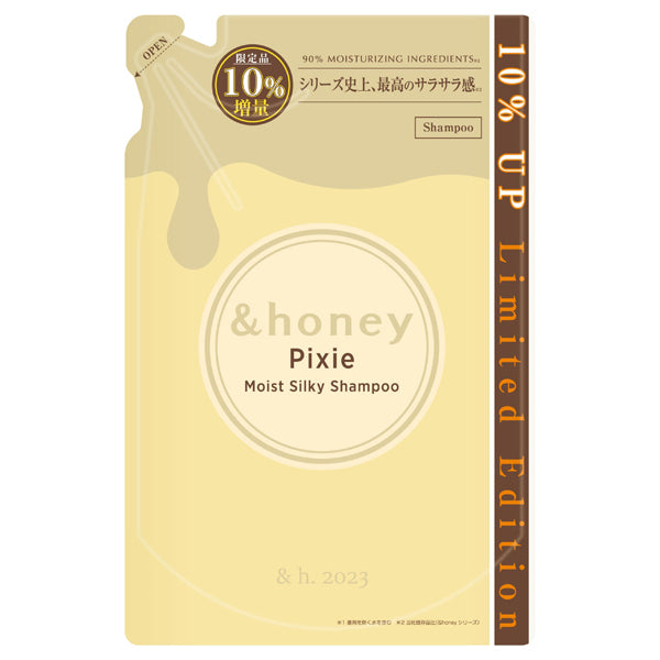 &honey Pixie Moist Silky Shampoo 1.0 Refill, 385ml