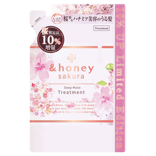 &honey Sakura Deep Moist Hair Treatment 2.0, Refill, 385g (Extra Large)