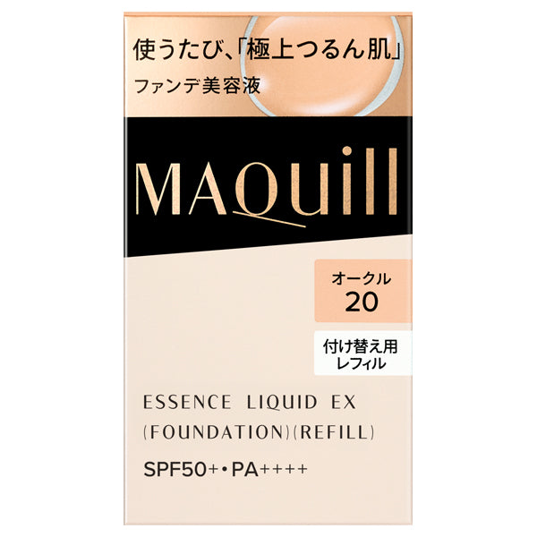 MAQuillAGE Essence Liquid EX, SPF50+ PA++++, Refill, Ocher 20, 24ml, Spreads like a refreshing serum
