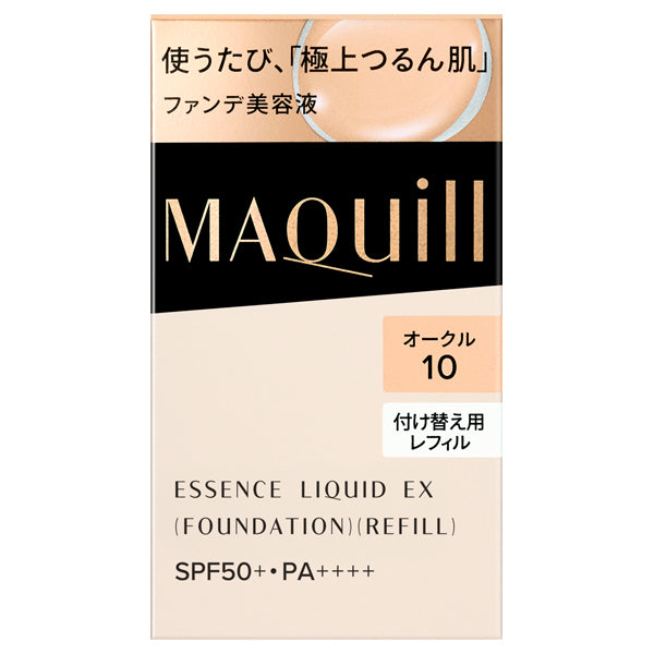MAQuillAGE Essence Liquid EX, SPF50+ PA++++, Refill, Ocher 10, 24ml, Spreads like a refreshing serum