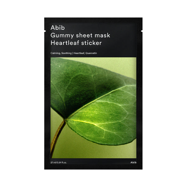Abib Gummy Sheet Mask Heartleaf Sticker, 27ml x 3