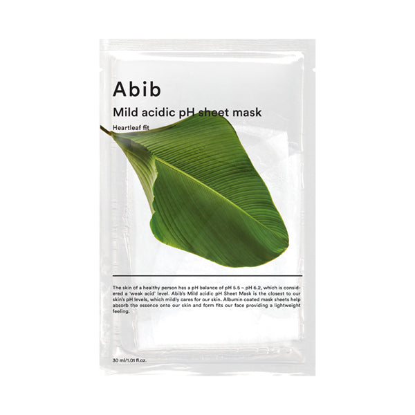 Abib Mild Acidic pH Sheet Mask Heartleaf Fit, 30ml x 3