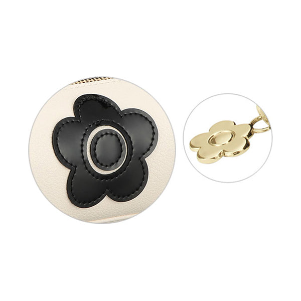 Mary Quant Enamel Icon Daisy Patch Square Pen Case, Ivory, H5.5 x W18.5 x D6.5cm