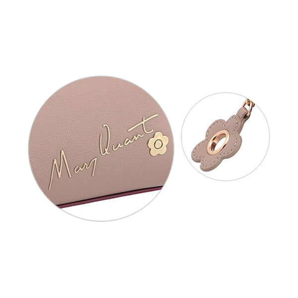 MARY QUANT Flipside Daisy Square Pencil Case, Beige, H5 x W18.5 x D6cm