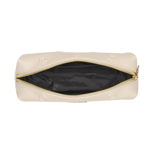 Mary Quant Simple Emboss Daisy Square Pen Case (Beige)