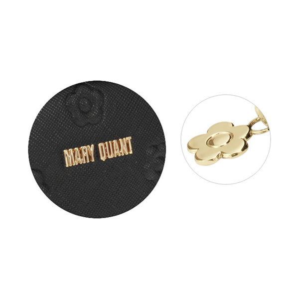 Mary Quant Simple Emboss Daisy Square Pen Case (Black)
