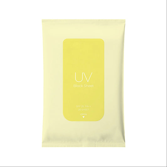 ZERO HOLE UV Block Sheet, SPF25,, Cool Type, 20pcs
