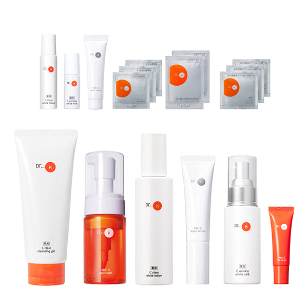 Doctor K Cleansing & Foaming Face Wash, Lotion, Retinol Serum, Milk & Lip Serum Set, 150g, 100ml, 120ml, 25ml, 70ml, 10g