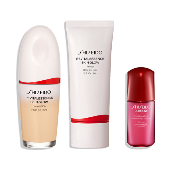 SHISEIDO Essence Skin Glow Kit (140 Porcelain) : 30ml + 30g + 10ml