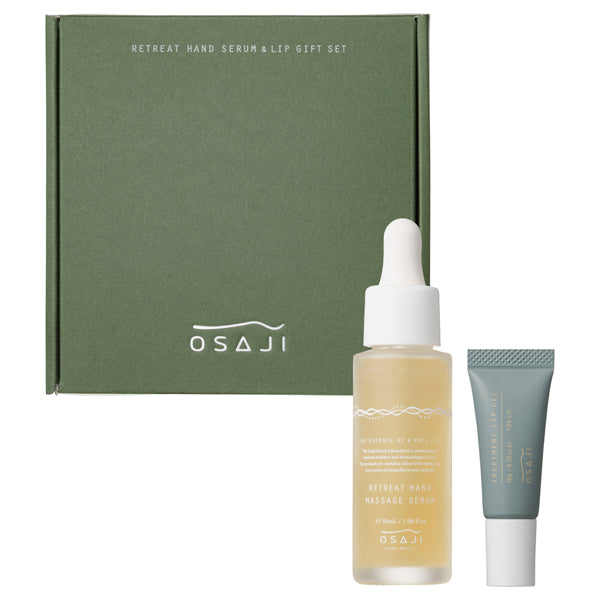 OSAJI Retreat Hand Serum & Lip Gift Set, 30ml + 10g