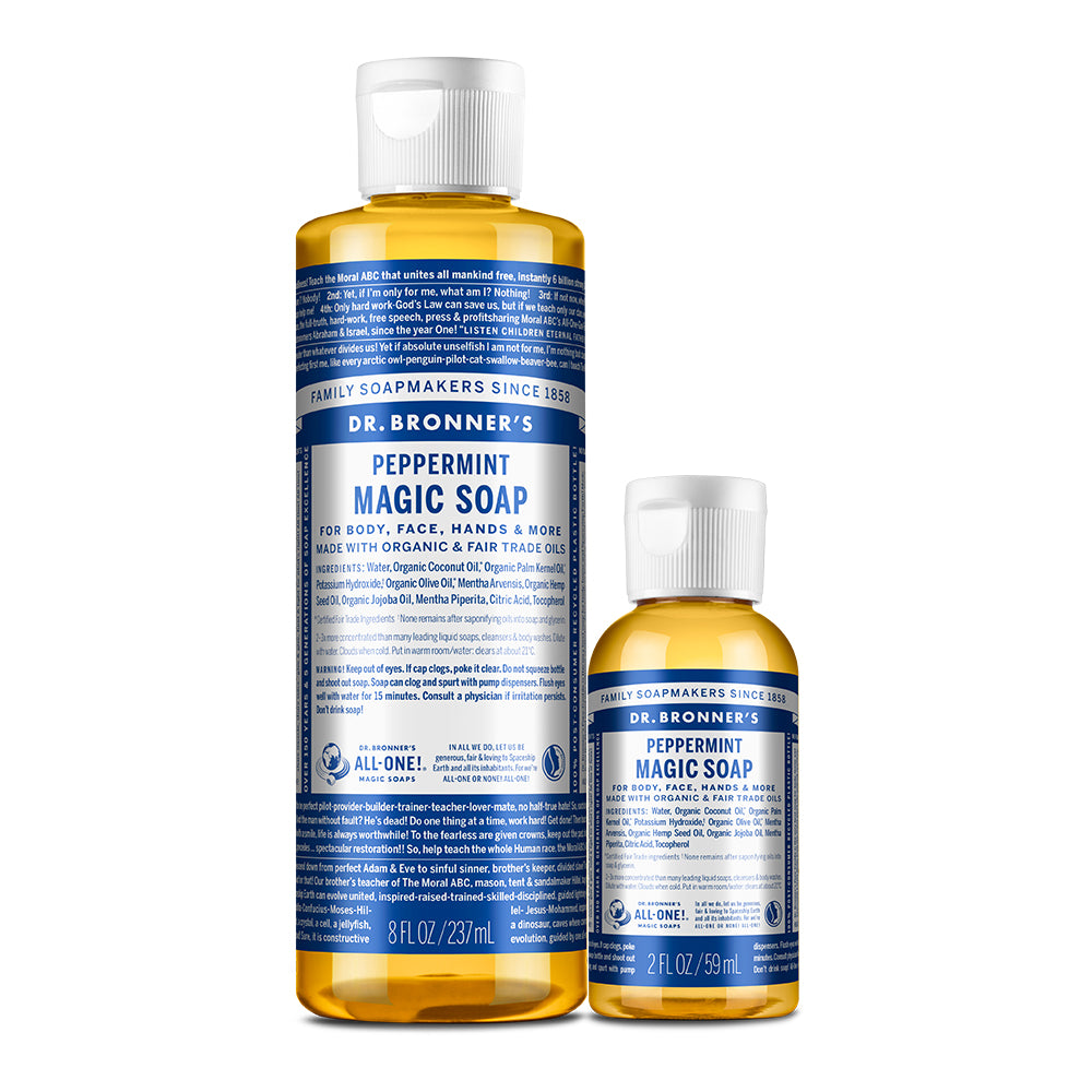 Dr. Bronner's Magic Soap Peppermint Set 2025, 237ml + 59ml (Peppermint)