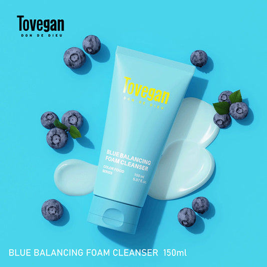 Tovegan Blue Balancing Foam Cleanser, 150ml