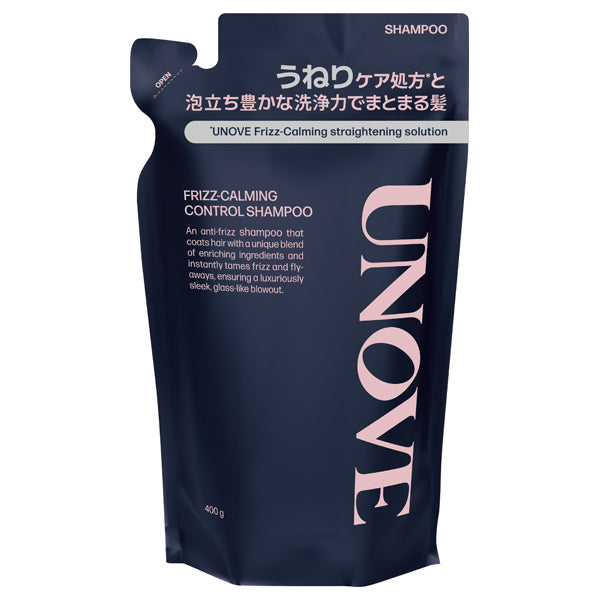 unove Frizz Calming Control Shampoo, Refill, 400ml