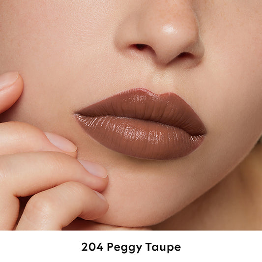 Gucci Rouge à Lèvres Satin, 204 Peggy Taupe, 3.5g, Satin-like smooth finish