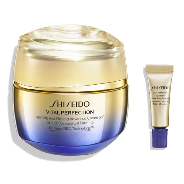 SHISEIDO Vital Perfection Moisturizer & Wrinkle Improvement Cream Kit, 50g, 2g