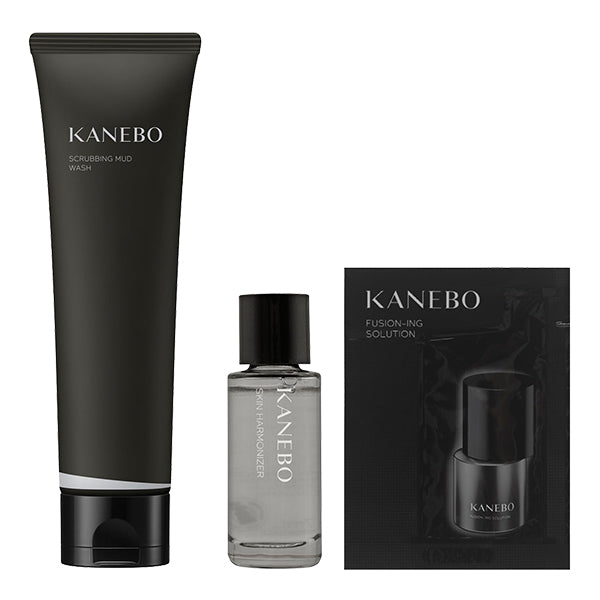 Kanebo Scrubbing Mud Wash Set, 130g, 7ml, 0.6ml